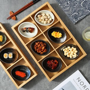 九宫格小碟子围炉点心干果盘日式小吃碟火锅分格餐盘民宿酒店餐具