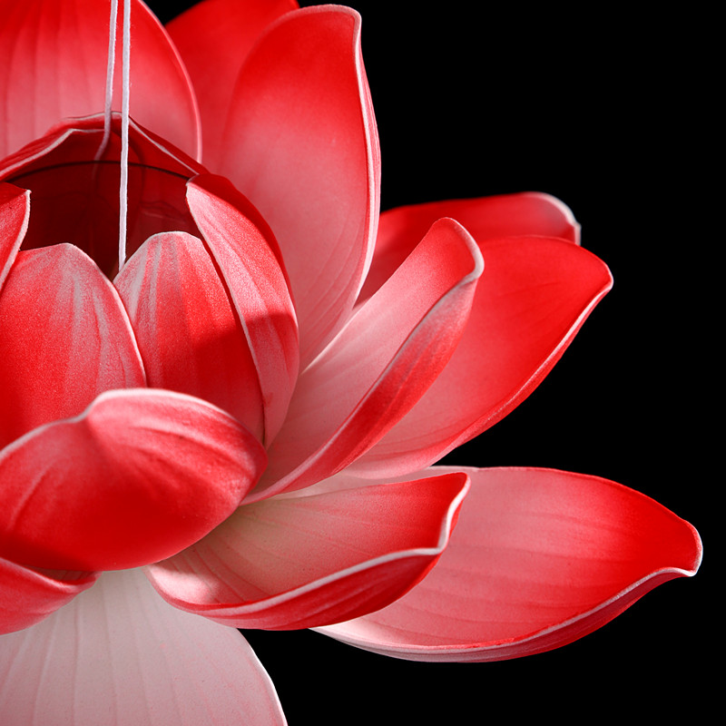 新款古风汉服拍照道具春节走秀表演放灯行舞蹈发光手提荷花莲花灯