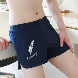 纯棉夏天薄款 平角内裤 加大码 宽松家居四角裤 3条内裤 短裤 男阿罗裤