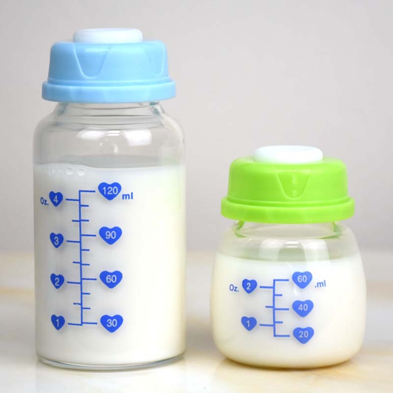 防漏母乳储奶瓶保鲜瓶玻璃标准口径母乳储存奶瓶储奶杯袋