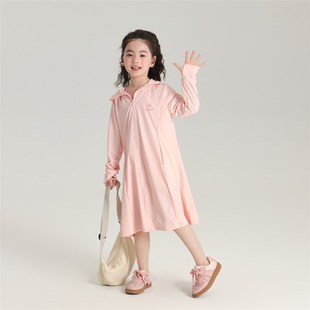布丁哈鲁童装夏装女童夏季2024新款儿童薄款全身皮肤防晒衣服长款