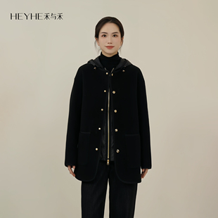 鹅绒服外套 95白鹅绒山羊绒羊毛御寒锁温保暖短款 小禾 羽皇大衣