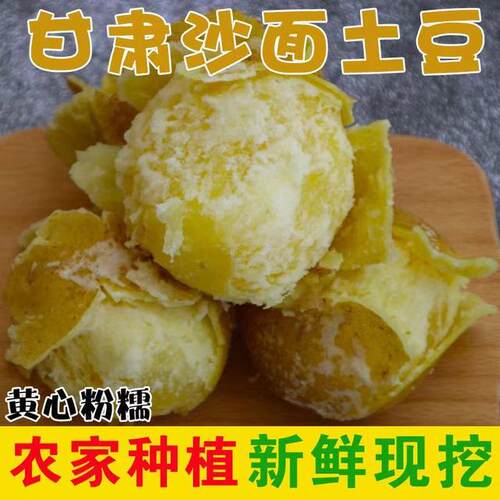 正宗甘肃定西土豆新鲜黄心沙面粉糯土豆洋芋马铃薯当季高山旱地