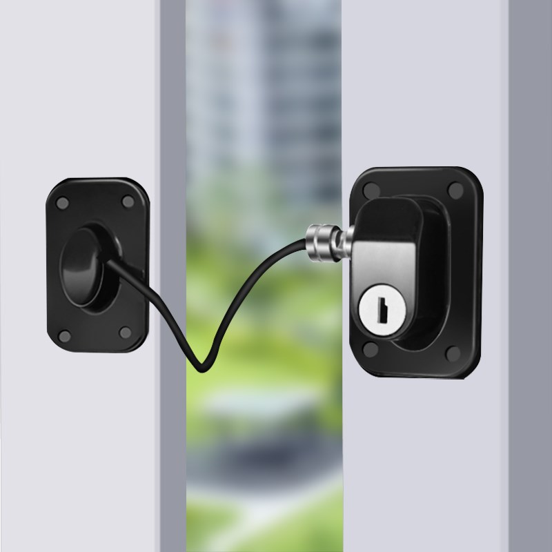 窗户锁卡扣锁扣平开窗限位器铝合金防盗固定器儿童门窗安全锁防护