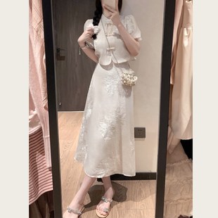 高级感新中式 连衣裙女清冷感禅意风汉服改良旗袍裙子 中国风套装