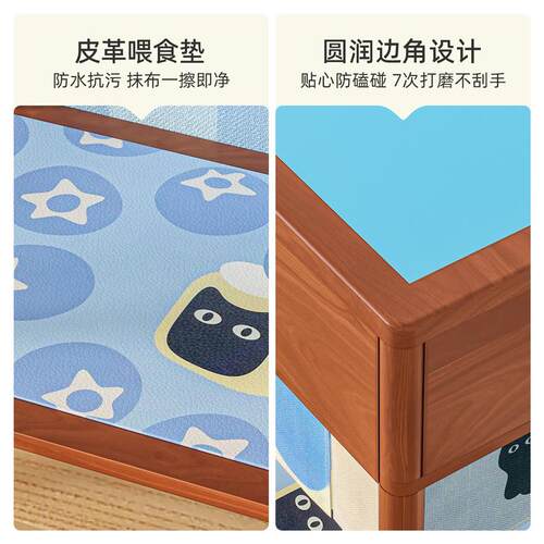 【猫食堂】猫砂盆上置物架柜宠物用品狗粮罐头阳台实木多层收纳架