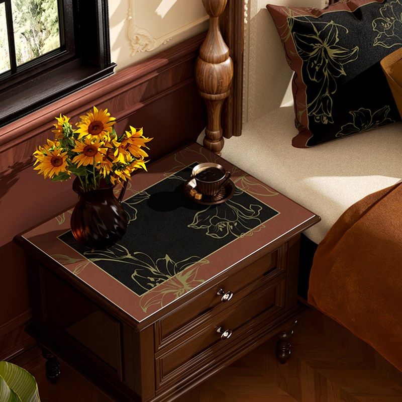 轻奢高级感床头柜垫子防水免洗皮革桌垫冰箱洗衣机防尘盖布桌面垫,居家布艺,床头柜盖布,淘宝优惠券,粉丝福利购,淘宝优惠卷