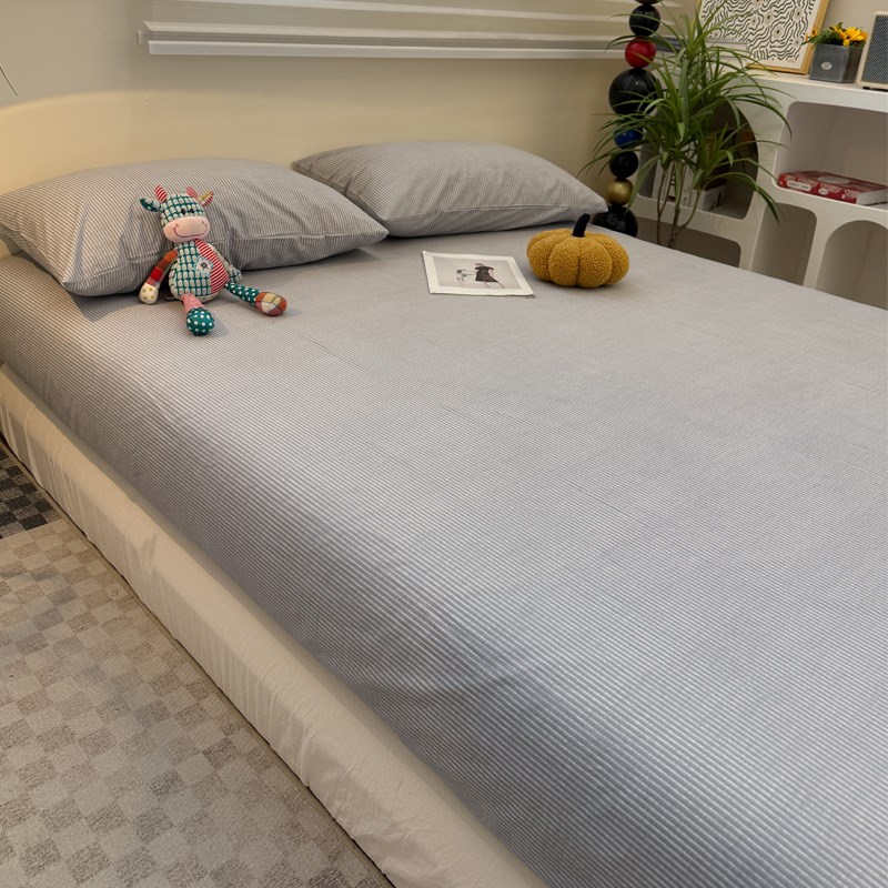 秋冬加厚磨毛纯棉床笠单件全棉单人床垫床单防尘保护套床罩1.8m床