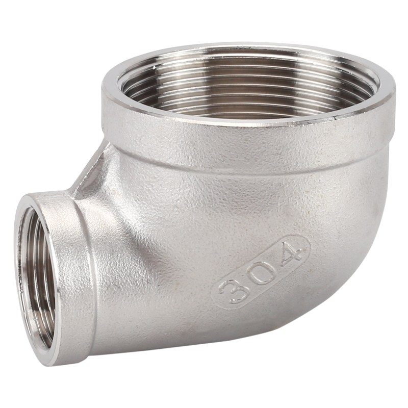 1.2/1.5/2/3/4寸304不锈钢变异径内丝牙弯头转接头90度弯水管配件