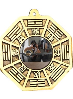 后天八卦镜凸镜太极八卦镜纯铜门口阳台窗户九宫八卦镜先天八卦镜