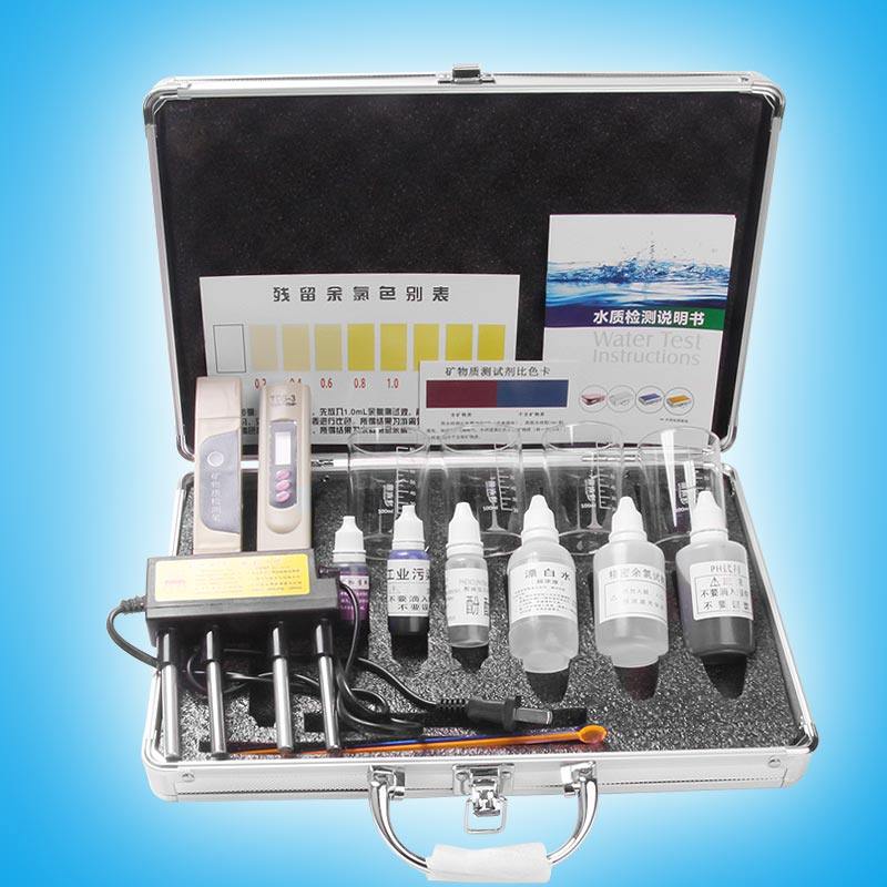 饮用水示范检测工具箱TDS笔自来水质矿物质PH余氯试剂监测电解器