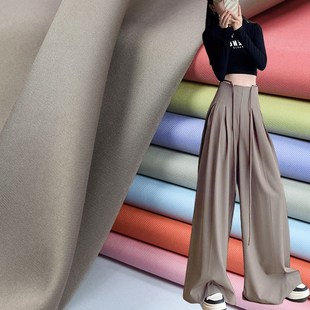 春夏时尚斜纹豪华呢绒抗皱布料 职业工装A字裙短裤西套装面料散剪