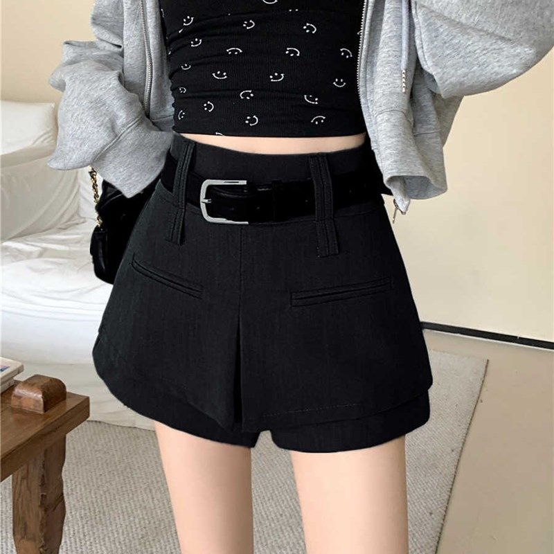 高腰短裤女a字裤夏季新款大码百搭外穿阔腿裤显瘦西装休闲裤裙裤