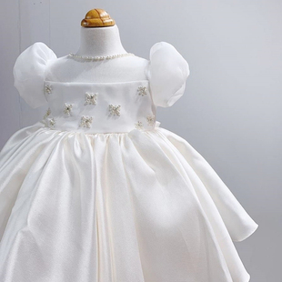 周岁礼服女宝宝抓周高级花童婚礼小女孩钢琴演奏主持人女童公主裙