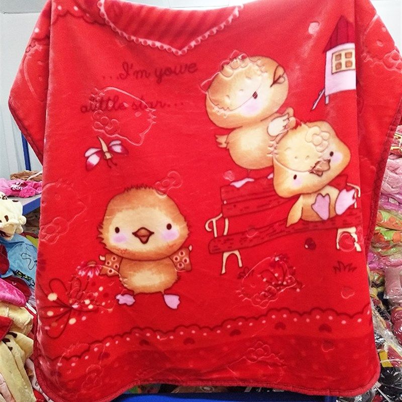 新生儿小毛毯婴儿云毯宝宝毯子小孩抱毯婴童双层毛毯盖毯厚款冬季