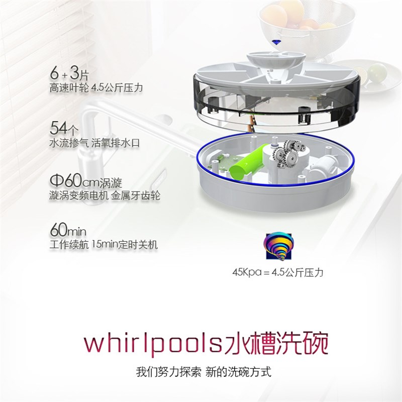 无线洗碗机家用迷你水果蔬菜清洗机水槽一体台式无线超音波洗碗机