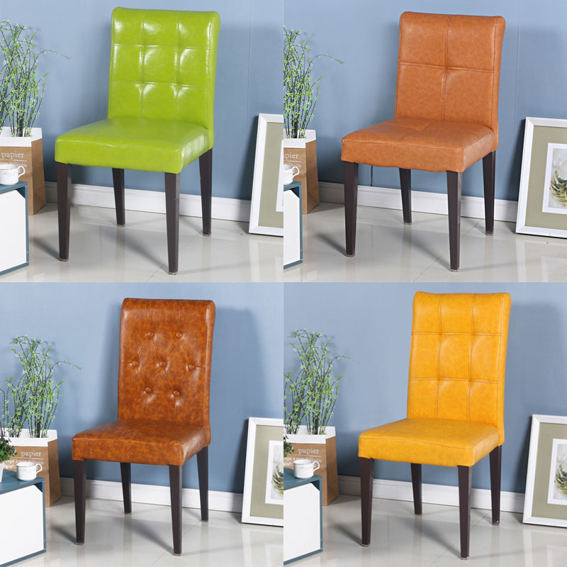 铁腿皮革椅绒布软包椅子饭店餐椅西餐厅咖啡厅宴会酒店圆桌椅组合