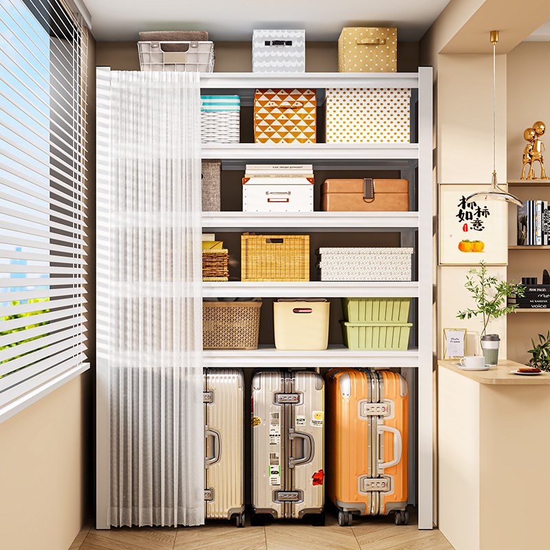 阳台置物架下空式行李箱收纳架家用货架多层落地储物架储藏间架子