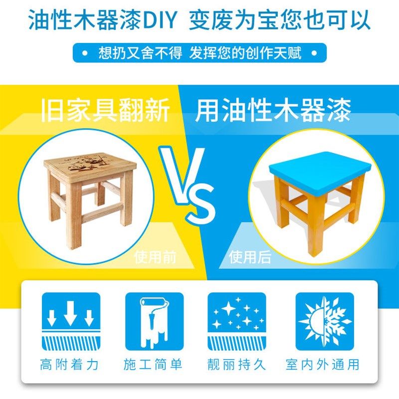 油性木器漆自刷涂料旧家具柜子清漆门窗漆面翻新改色神器家用油漆