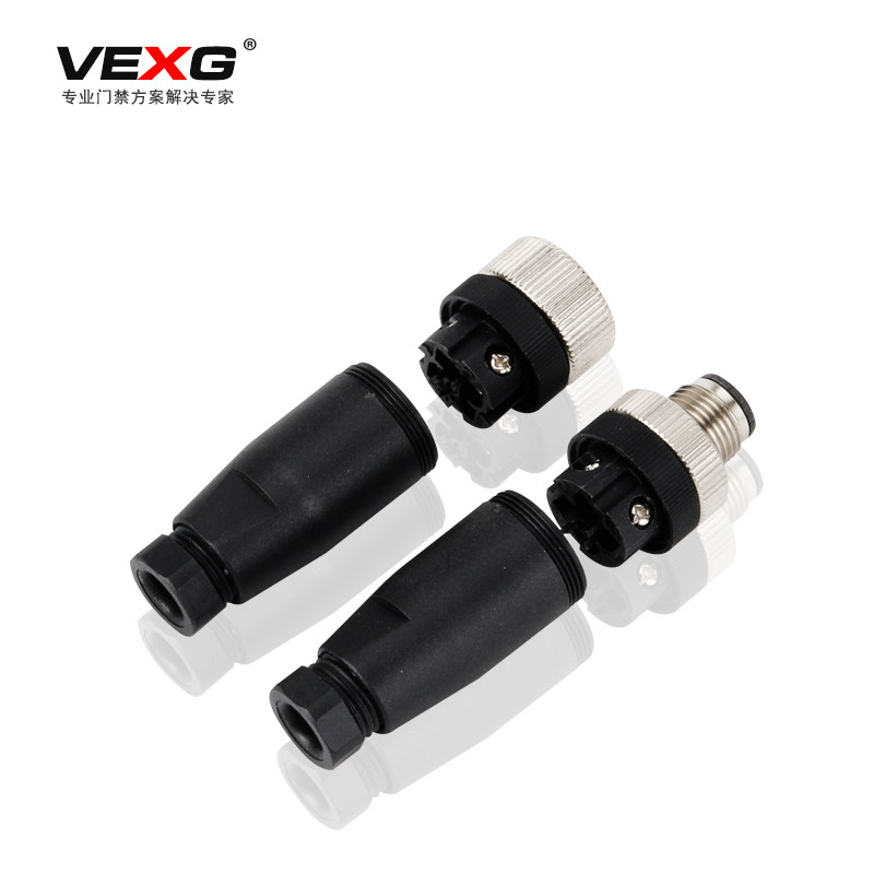 M12防水航空插座连接器传感器插头4芯5芯8芯弯头直头PG7B型D型