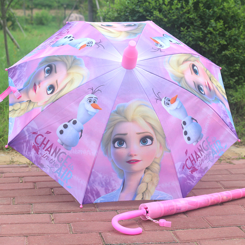 男孩儿童雨伞卡通公主幼儿园上学轻便安全防晒小号大号黑胶全自动