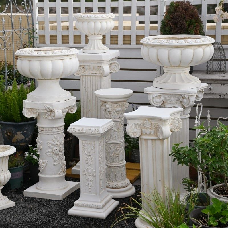 罗马柱子装饰摆件欧式别墅花园庭院婚庆阳台复古化外花盆花架底座,家居饰品,落地摆件,淘宝优惠券,粉丝福利购,淘宝优惠卷