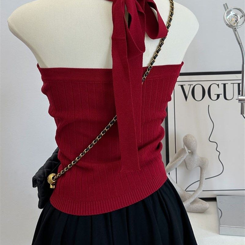 邱淑贞本人复古港风半高领露肩纸片人修身针织背心女无袖上衣内搭,女装/女士精品,背心吊带,淘宝优惠券,粉丝福利购,淘宝优惠卷