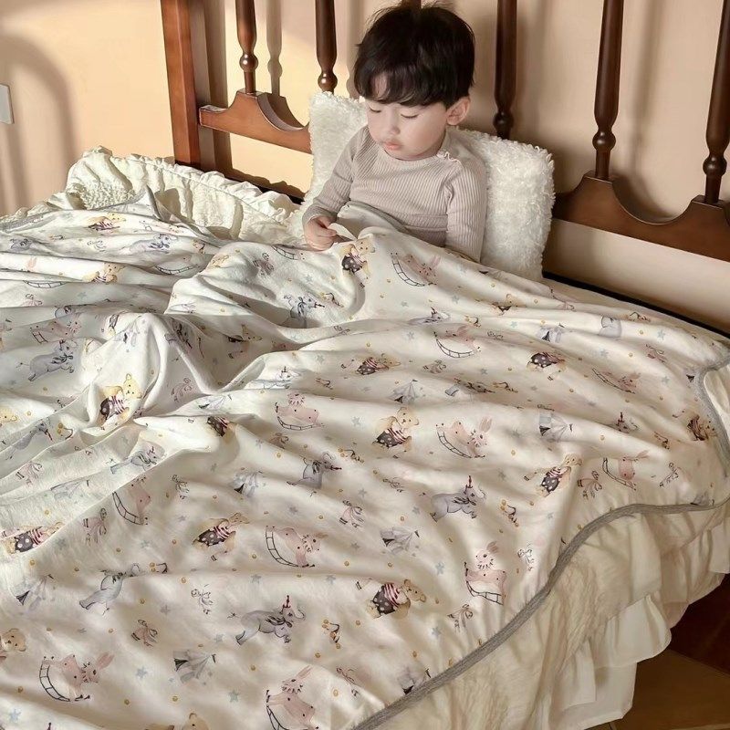 婴儿盖毯宝宝竹棉竹纤维四层纱布夏季薄款被子宝宝儿童空调盖毯,婴童用品,婴童抱被/抱毯,淘宝优惠券,粉丝福利购,淘宝优惠卷