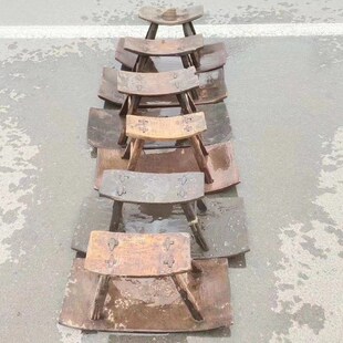 民俗老物件插秧凳旧货农耕老板凳翘翘凳农家乐木凳装饰摆件秧马椅