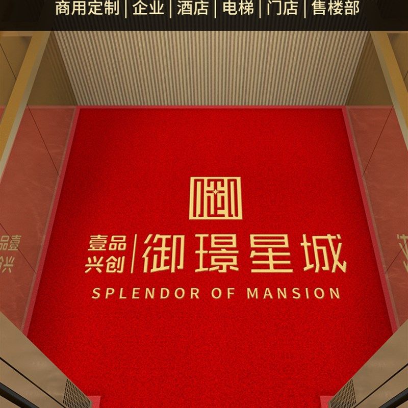 电梯轿厢地垫酒店入户迎宾门口专用丝圈耐磨防滑星期地毯定制logo,居家布艺,地毯,淘宝优惠券,粉丝福利购,淘宝优惠卷