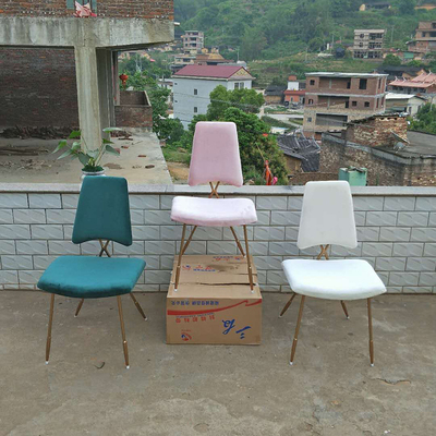 北欧梳妆椅靠背餐椅简约休闲椅金色创意美容美甲椅卧室书桌化妆椅