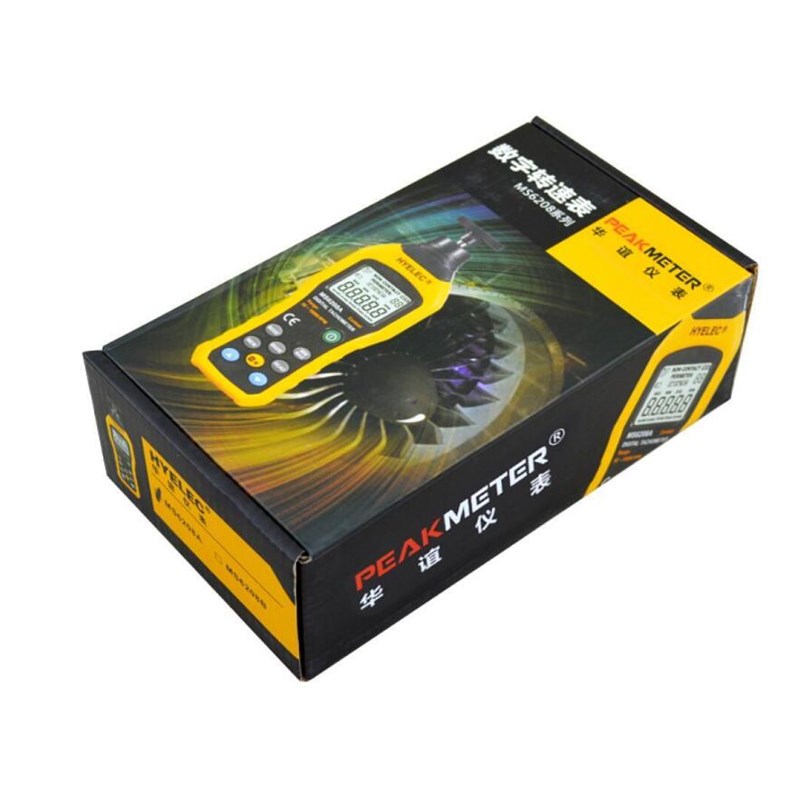 华谊PM6208B激光转速表高精度电机转速测量仪接触式转速计PM6208A