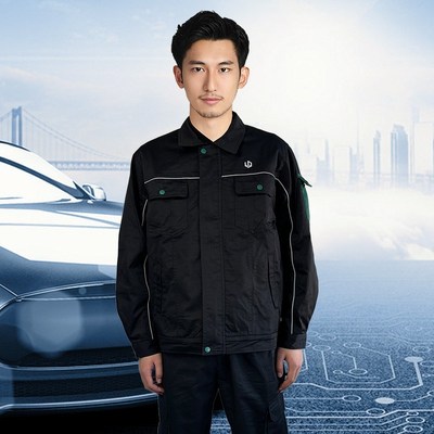 零跑4s店汽修工作服秋冬季男长袖卫衣套装汽车工装车间售后维修服