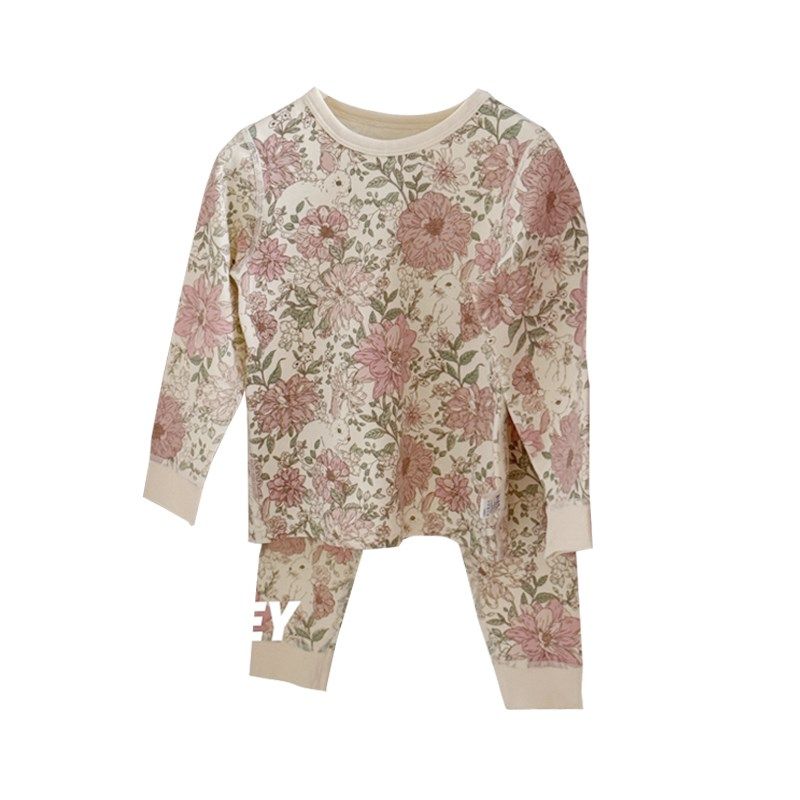 磨毛加厚~秋冬儿童女童秋衣秋裤精梳棉无磨毛骨内衣套装春秋睡衣