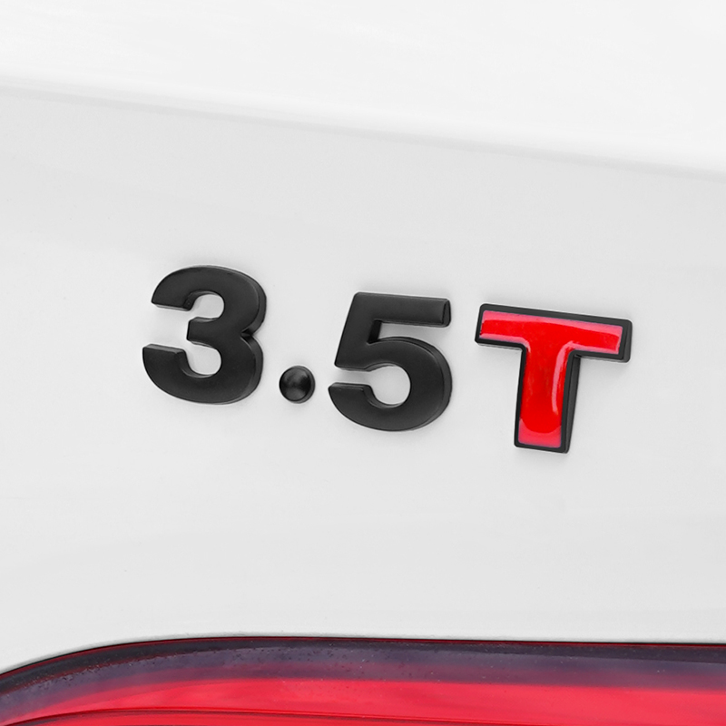 汽车金属实心排量标1.0T2.4L1.5T3.0L后备箱装饰尾标改装数字车贴