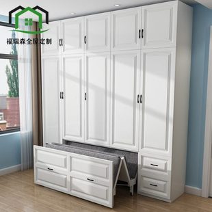 折叠床带衣柜一体多功能单双人床家用省空间小户型床柜 午睡便携式