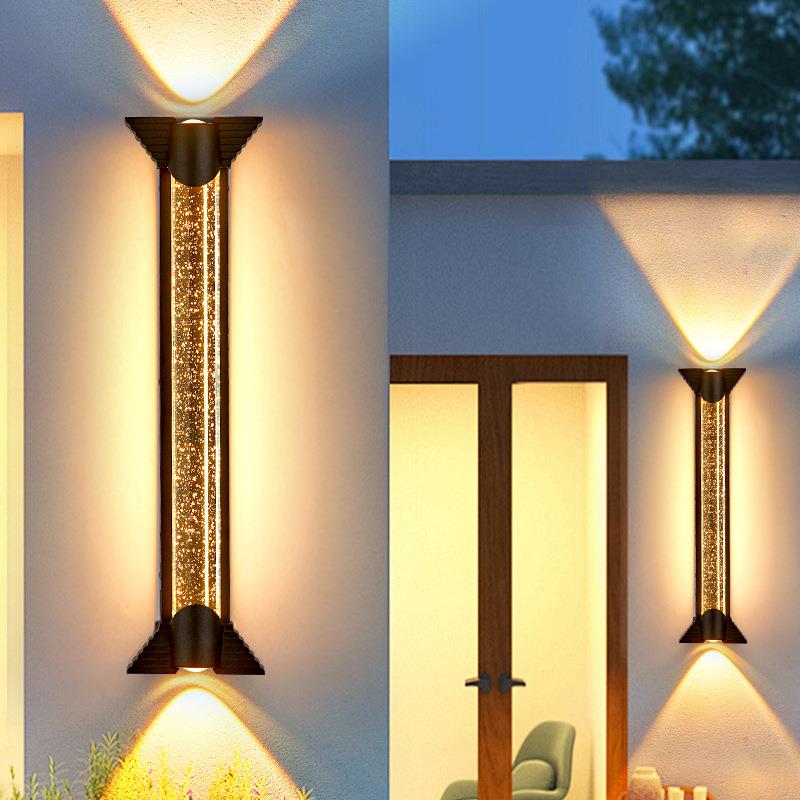 户外防水壁灯水晶简约现代室外阳台露台灯别墅入户大门庭院围墙灯