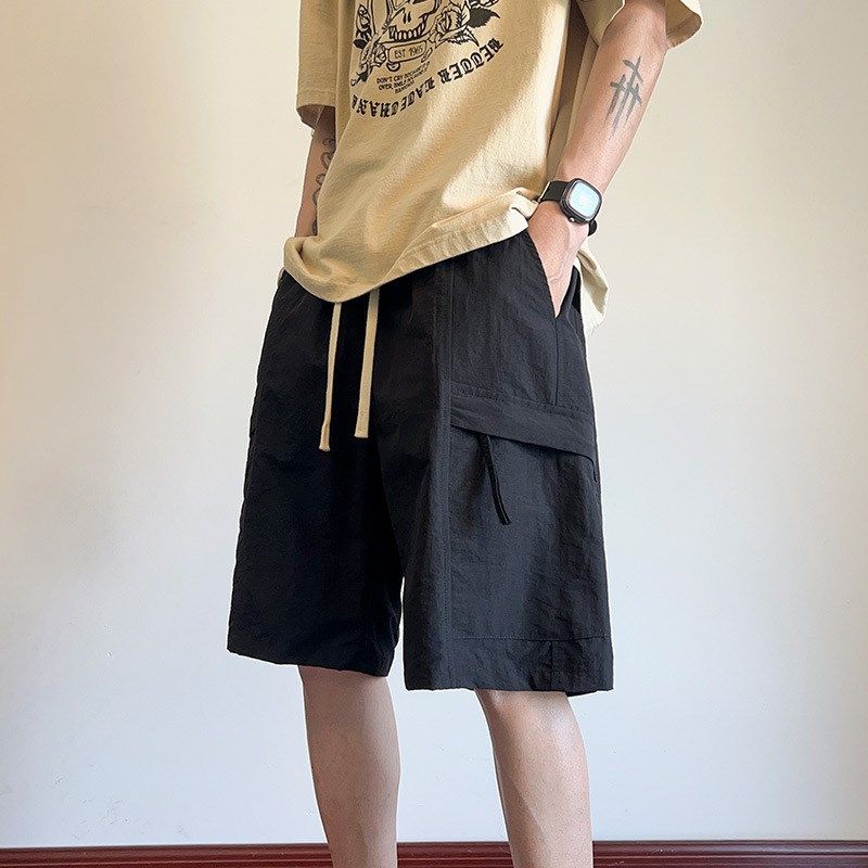 日系速干 干工装短裤男夏季薄款潮牌百搭宽松休闲 中裤男士五,男装,短裤,淘宝优惠券,粉丝福利购,淘宝优惠卷