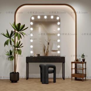 影楼专业带灯化妆台高级婚纱店礼服馆专用美容院彩妆工作室梳妆台