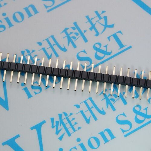2.0MM单排针1*40双排针2*40P直插环保镀金3U全铜耐温DIP长度8.7MM