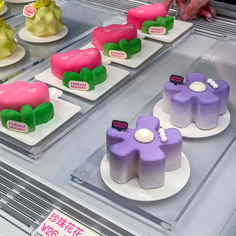 蛋糕店甜品托盘自助餐冷餐会茶歇摆台定制亚克力点心台摆件展示架