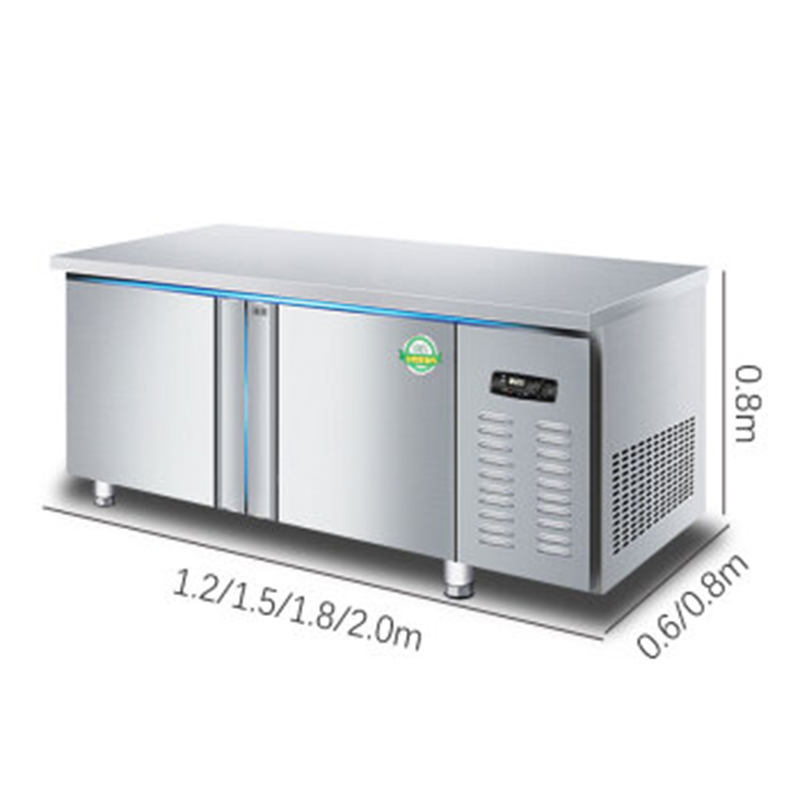 厨房操作台双温平冷工作台商用冰箱铜管不锈钢冷藏保鲜柜冷冻冰柜