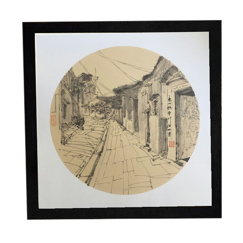 方形实木挂墙 30 33 35 38 50 60cm剪纸软卡镜片宣纸书画装裱画框