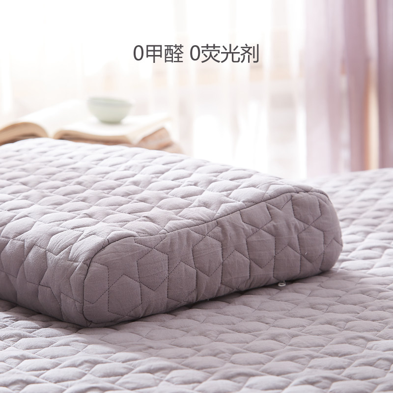 全棉水洗棉夹棉泰国乳胶枕套定制纯棉60x40记忆枕套50x30儿童枕套