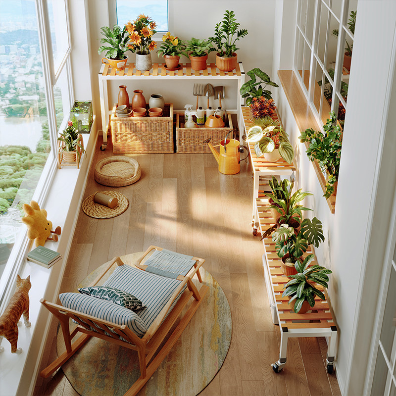 花架置物架阳台2024新款靠墙植物角花盆架子客厅落地式层架可移动,住宅家具,花架/花几,淘宝优惠券,粉丝福利购,淘宝优惠卷