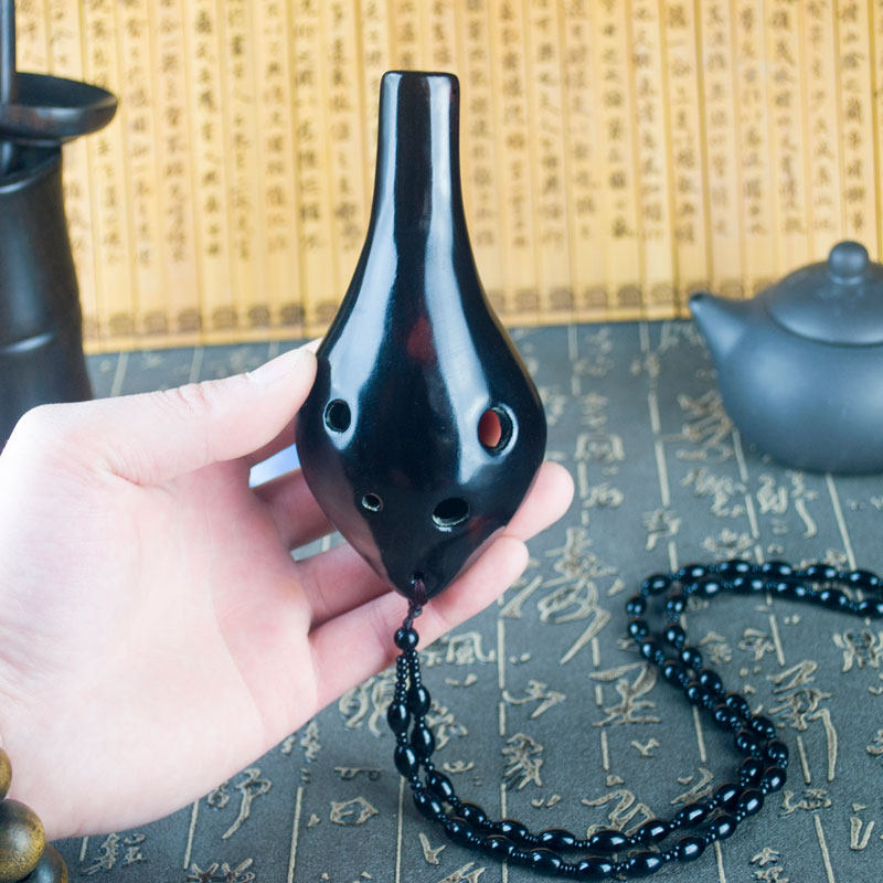 包邮 六孔陶笛 6孔 初学入门 中音C调 AC学生 专业 长嘴熏烧款