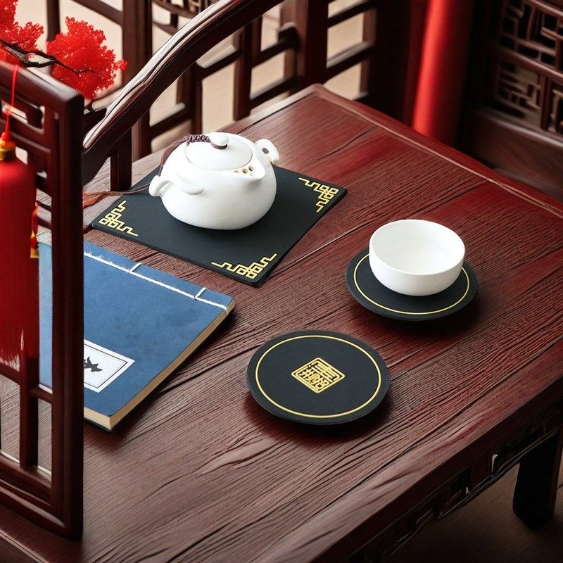 中式杯垫防烫隔热垫pvc文化创意家用餐垫防滑防水烟灰缸垫砂锅垫,节庆用品/礼品,文化创意杯垫/餐垫,淘宝优惠券,粉丝福利购,淘宝优惠卷