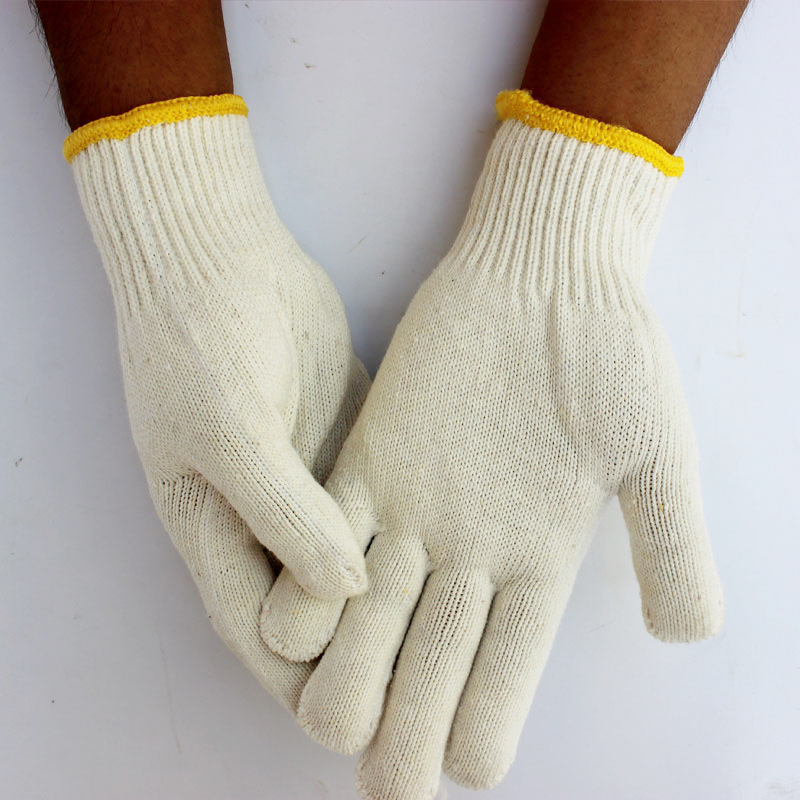 10双价 线手套500g加厚纱线手套棉纱手套耐用劳保作业防护手套