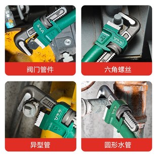 高碳钢重型管钳多功能管子钳水暖管水泵钳拆卸喉钳快速扳手钳子