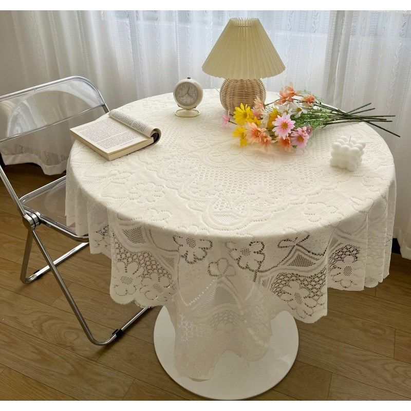 复古钩花圆桌正方形台布茶几床头柜沙发冰箱防尘盖巾,居家布艺,桌布,淘宝优惠券,粉丝福利购,淘宝优惠卷